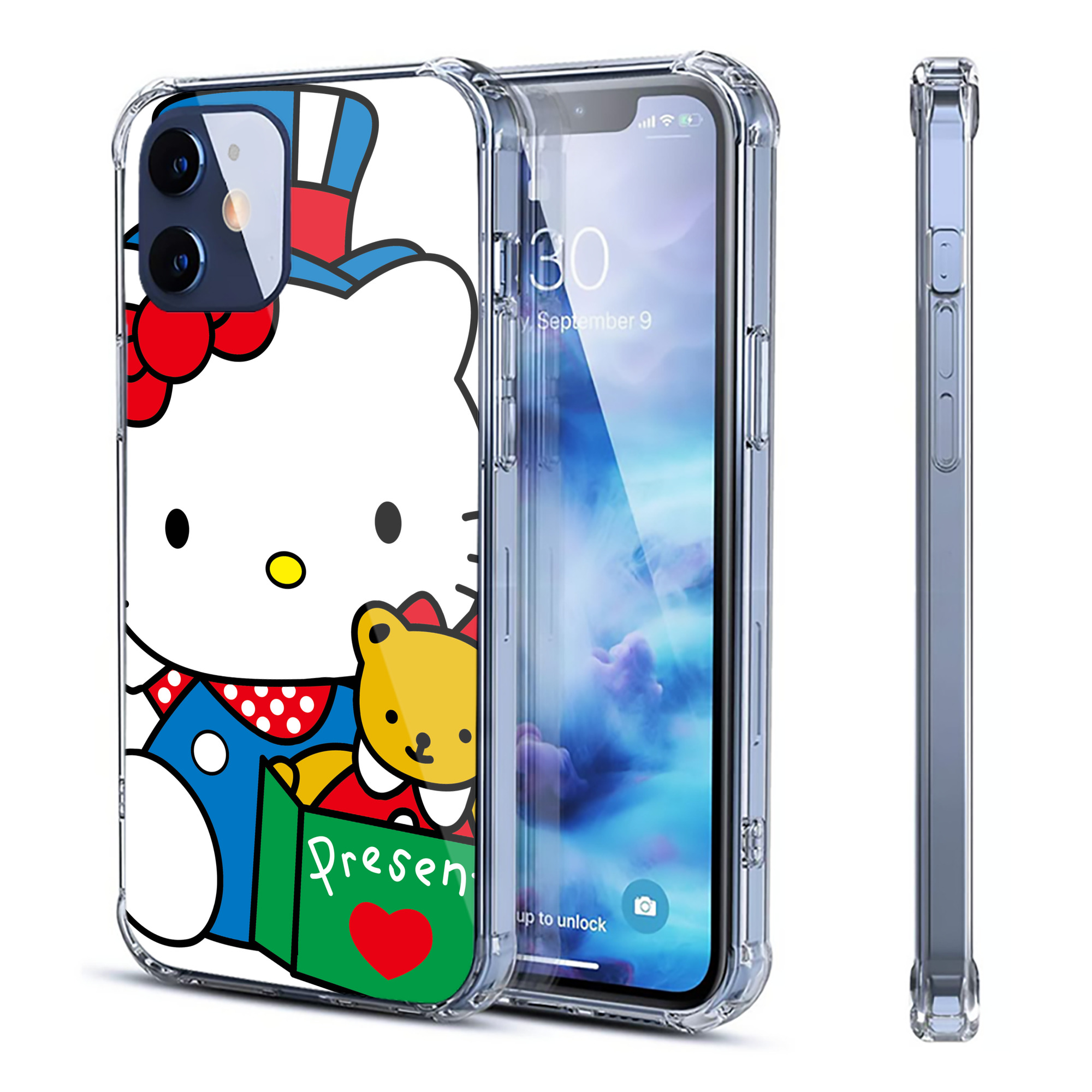 （画像用） Hello Kitty ハローキティ 【iPhone 12シリーズ対応】透明スマホケース（クリアソフトケース）